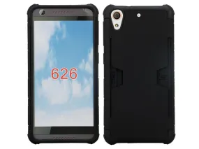 HTC Desire 626 Case, Slim Hybrid [Card Slot Insert] Dual Layer [Shock Resistant] Case Cover for Desire 626 - Black