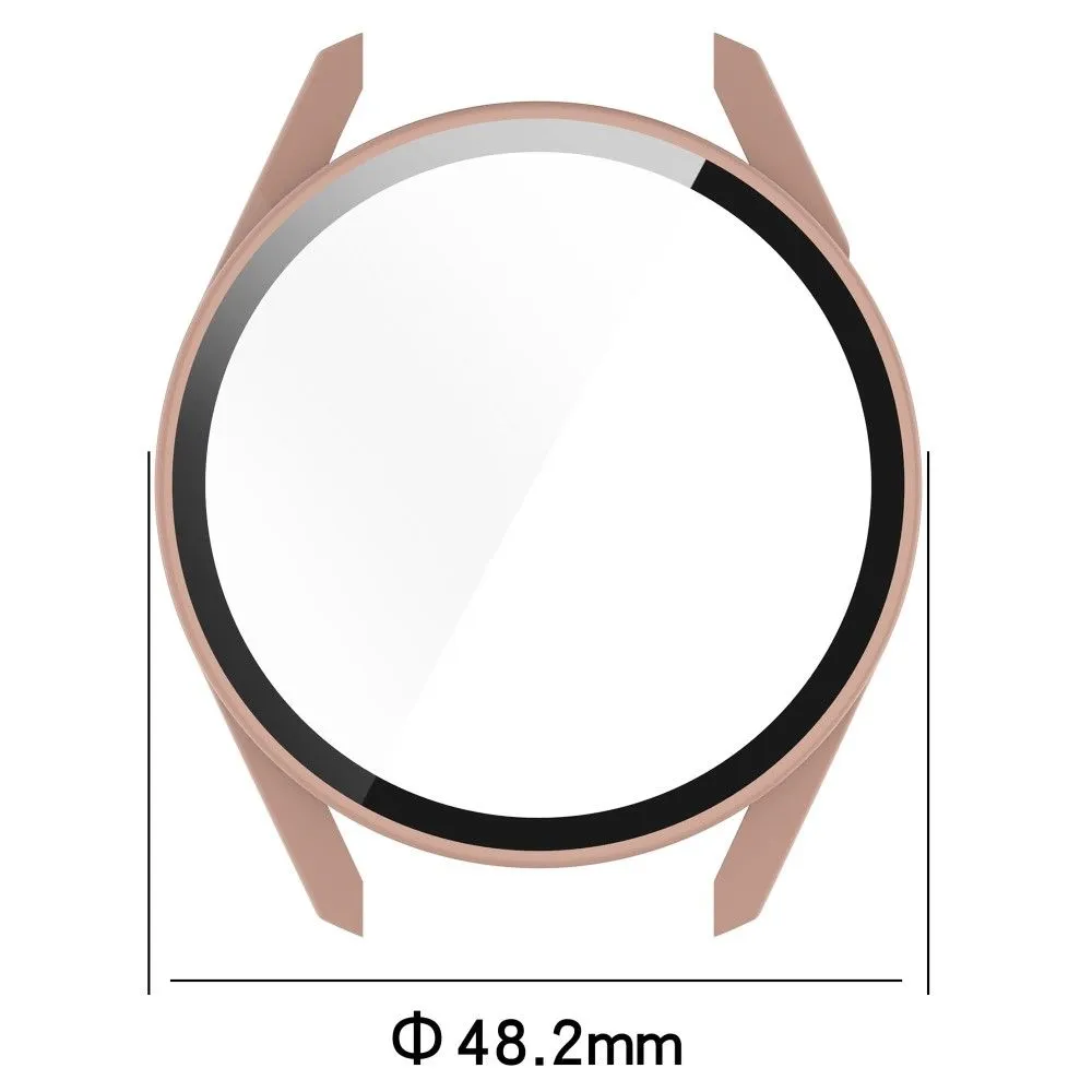 Huawei Watch GT 3 (46mm) TPU frame   tempered glass screen protector - Transparent