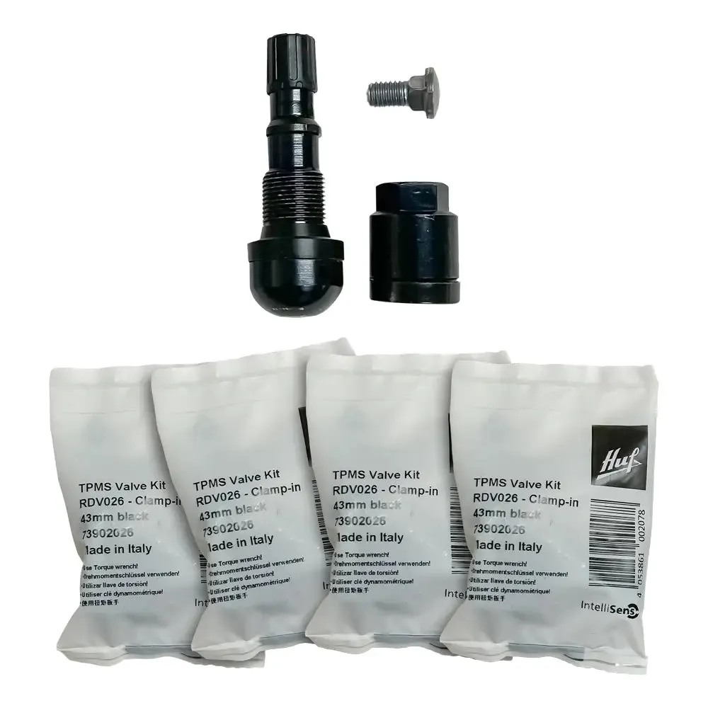 HUF RDV026 Black TPMS Clamp-In Valve Kit, 43mm