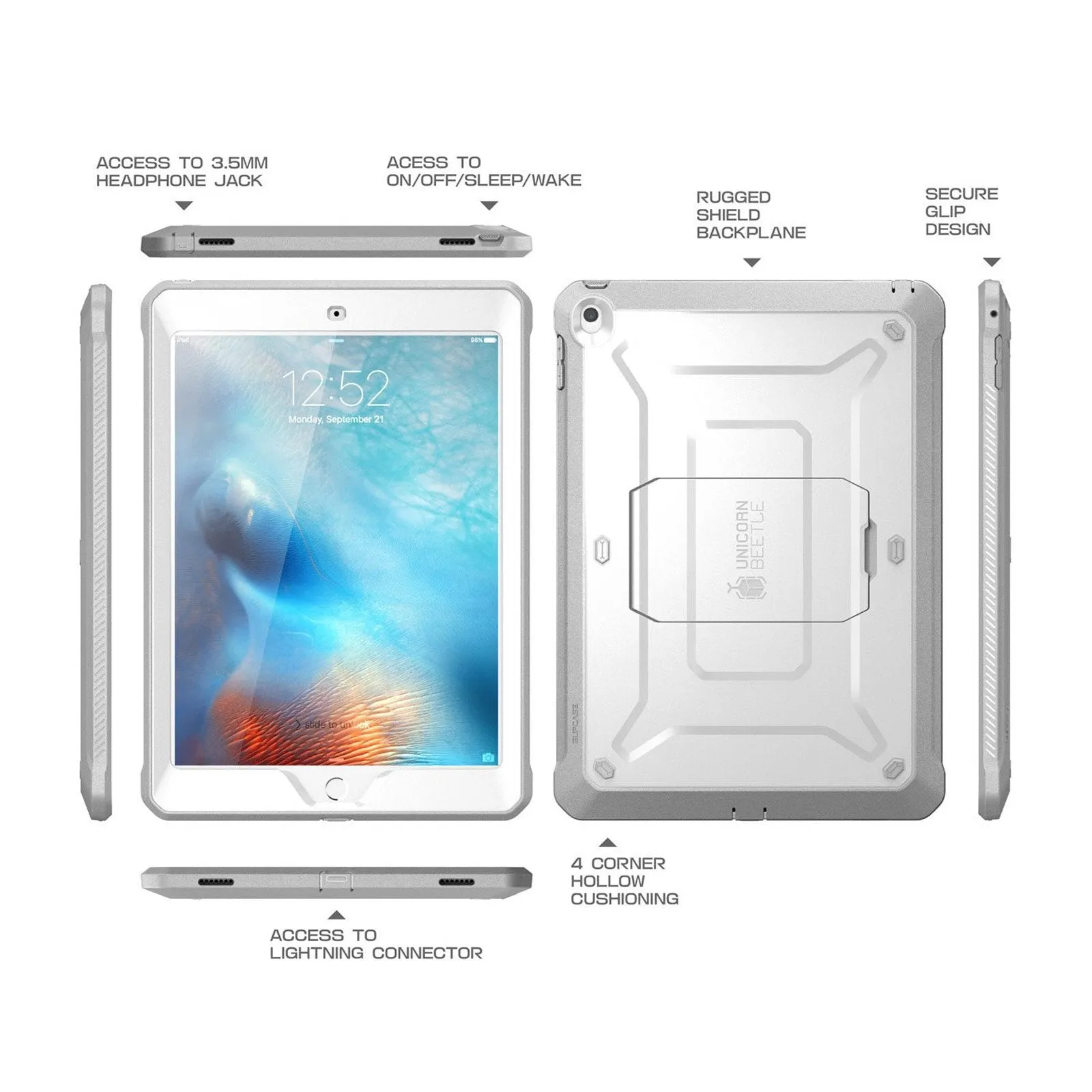 iPad 9.7 inch Unicorn Beetle Pro Full-Body Case(open box)-White