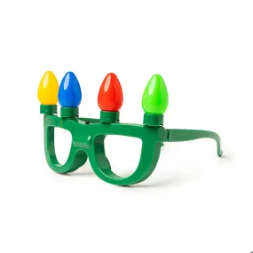 Jumbo Christmas Flashing Glasses, 1 Count