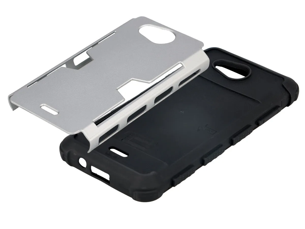 Kyocera Hydro Wave | C6740 Case, Slim Hybrid [Card Slot Insert] Dual Layer [Shock Resistant] Case Cover for Kyocera Hydro Wave - Silver