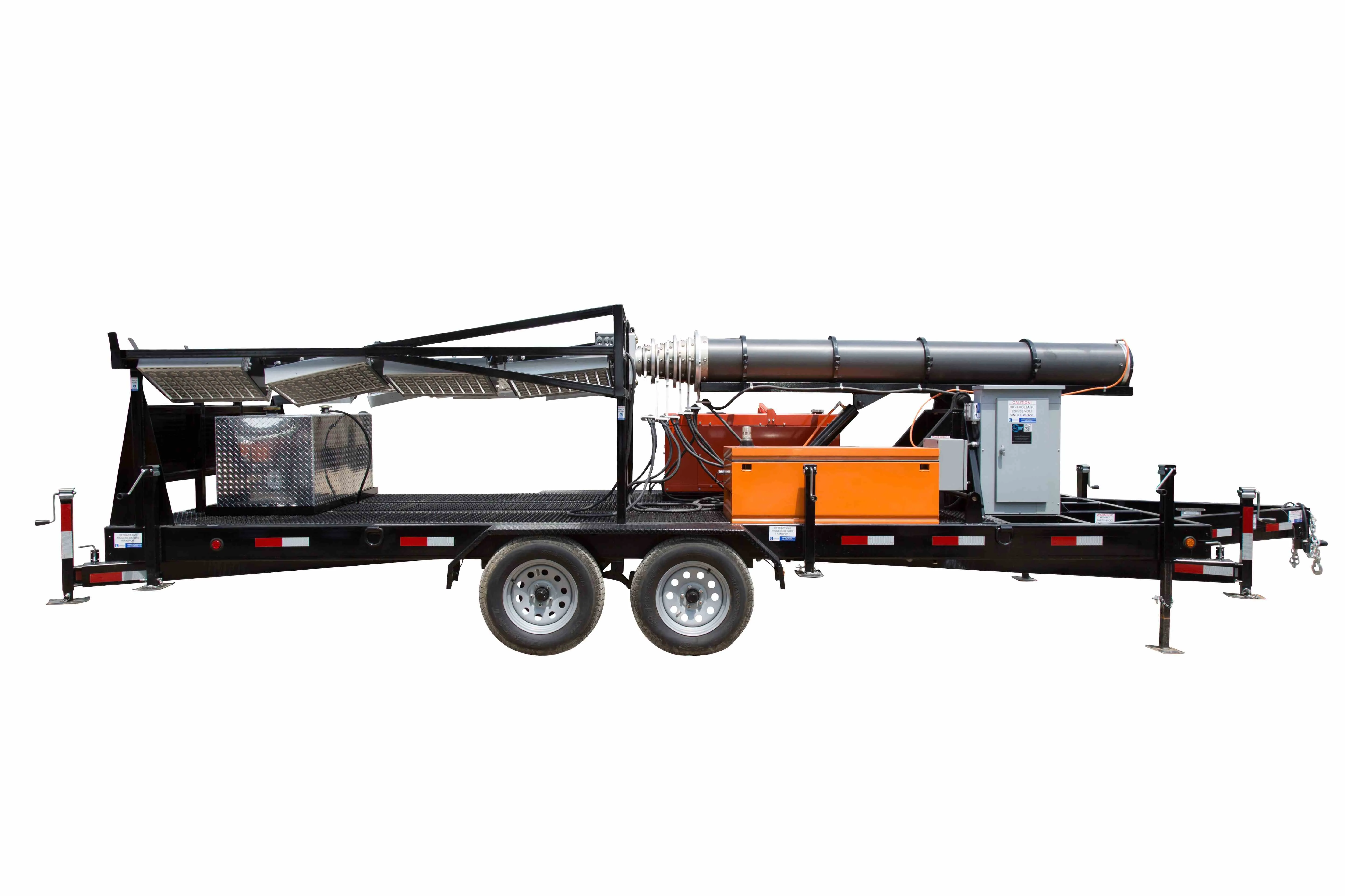 Larson Electronics 112' Hydraulic Megatower™ Light Plant - 33' Trailer - (20) 500W LED Fixtures - 20KW Genset
