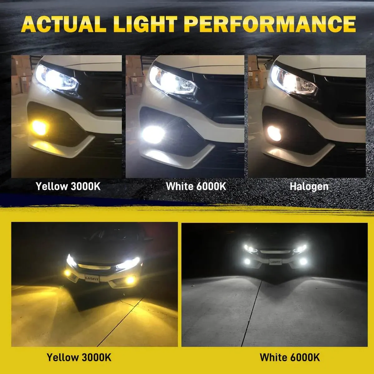 Lasfit LD Plus Switchback 9005 HB3 LED Bulbs Flip Chip 60W 2 Modes | 2 Bulbs