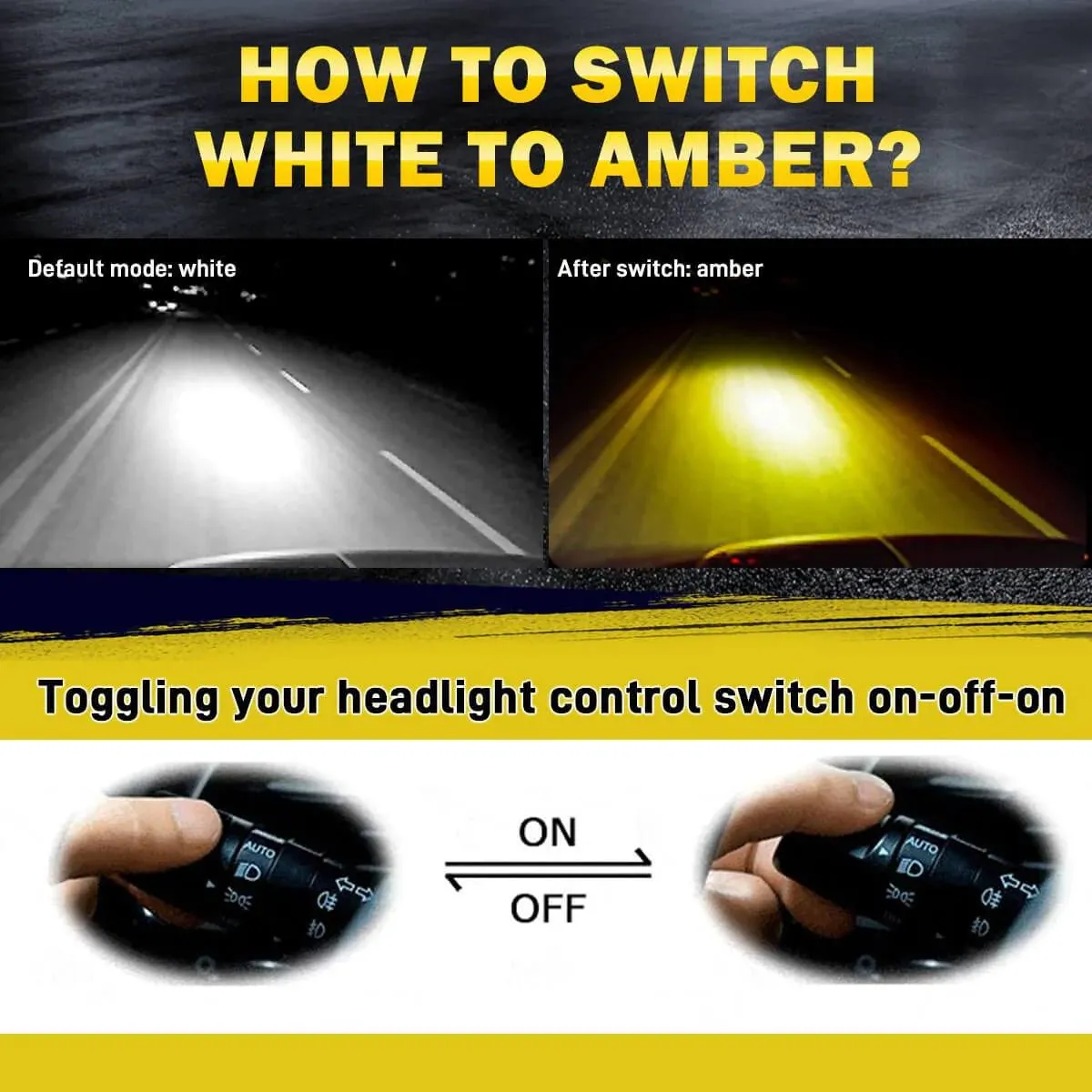 Lasfit LD Plus Switchback 9005 HB3 LED Bulbs Flip Chip 60W 2 Modes | 2 Bulbs