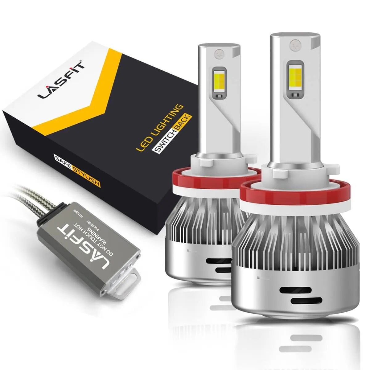 Lasfit LD Plus Switchback H8 H11 H16 LED Fog Light Bulbs Flip Chip 60W 2 Modes | 2 Bulbs