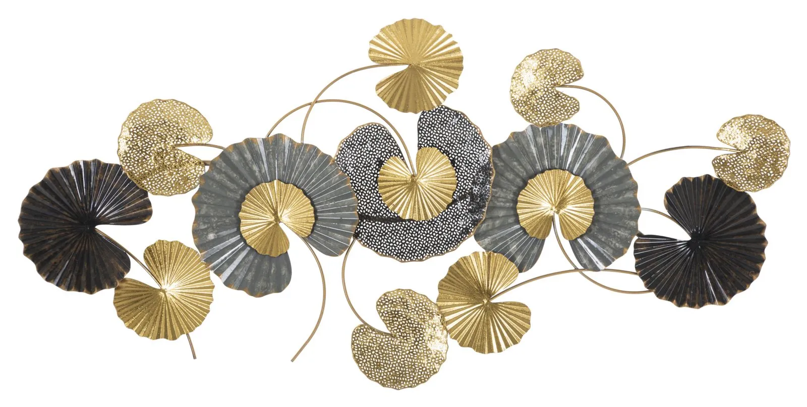 Leaf Bouquet Wall Decor (Golden & Black)