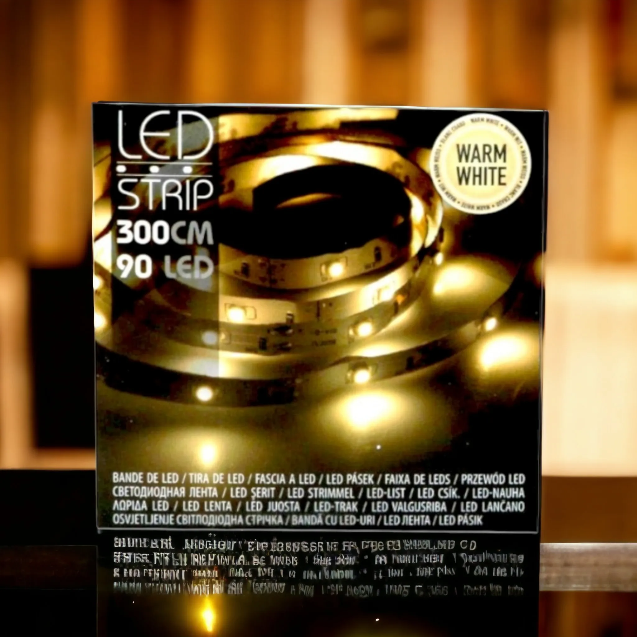 LED Strip Light 3m 90-Leds Warm White Battery operated Internal Garland with Illumination 22301