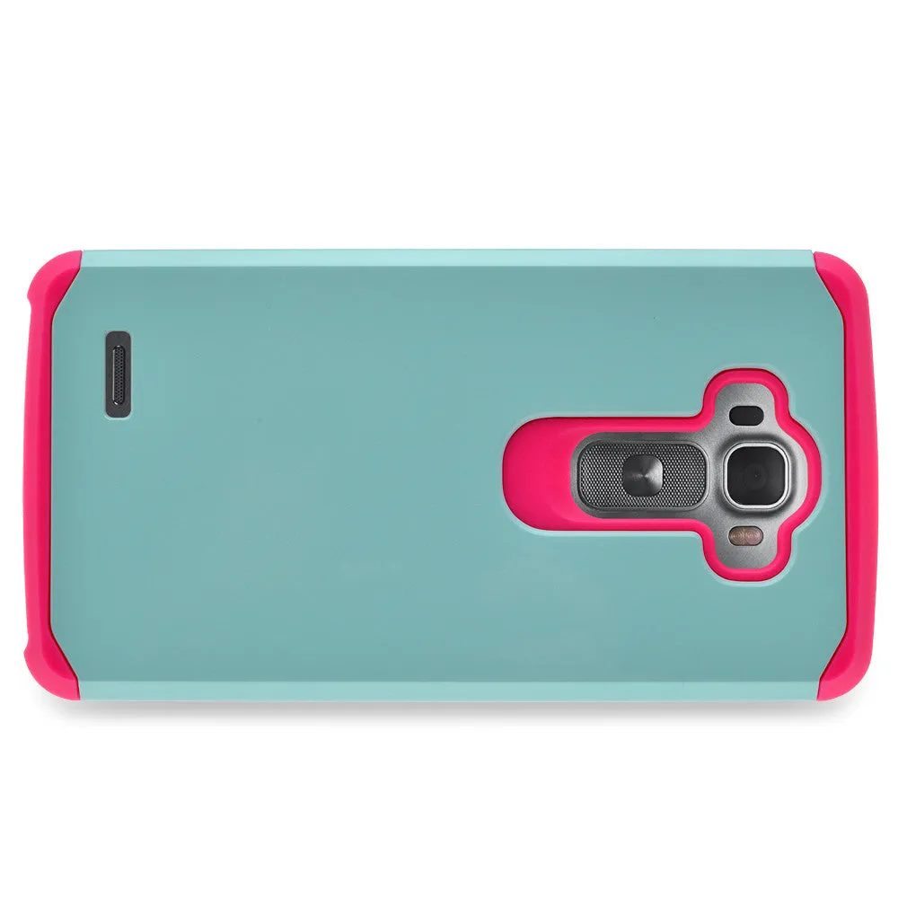 LG G4 Case, Slim Hybrid [Shock/Impact] Absorption Dual Layer Case - Teal