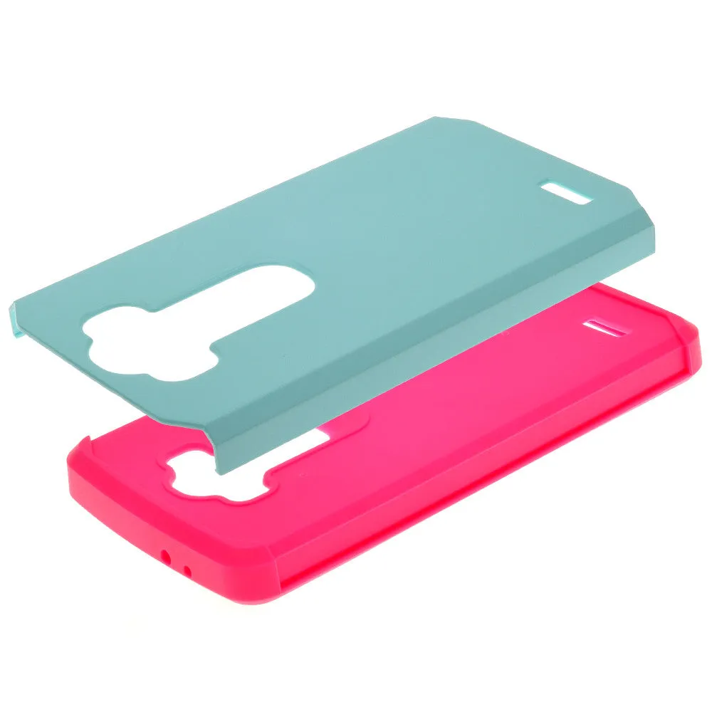 LG G4 Case, Slim Hybrid [Shock/Impact] Absorption Dual Layer Case - Teal
