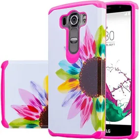 LG V10 Case, Slim Hybrid Dual Layer[Shock Resistant] Armor Case Cover for LG V10 - Vivid Sunflower
