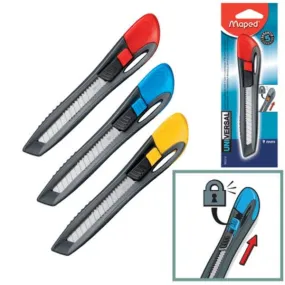 Maped Cutter 9mm UnivrslPlast Display of 12 Pcs