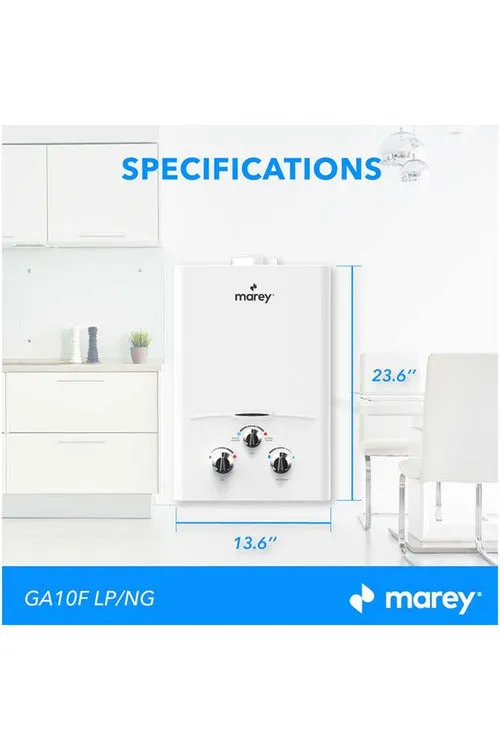 Marey GAS 10L – 2.64GPM Natural Gas Tankless Water Heater