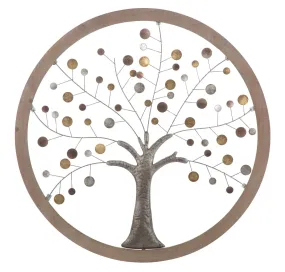 Metallic & Wooden Tree of Life Wall Decor