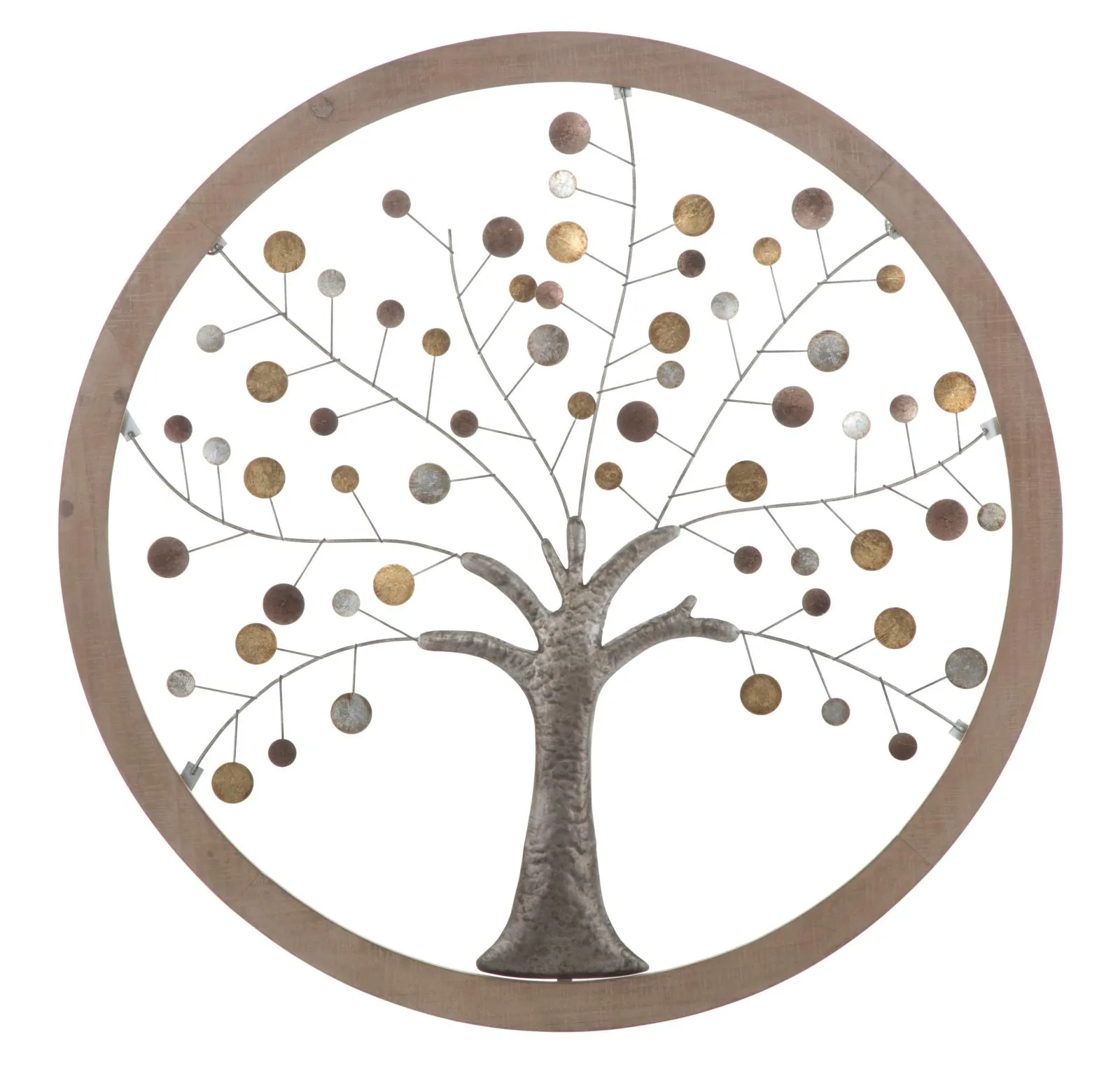 Metallic & Wooden Tree of Life Wall Decor
