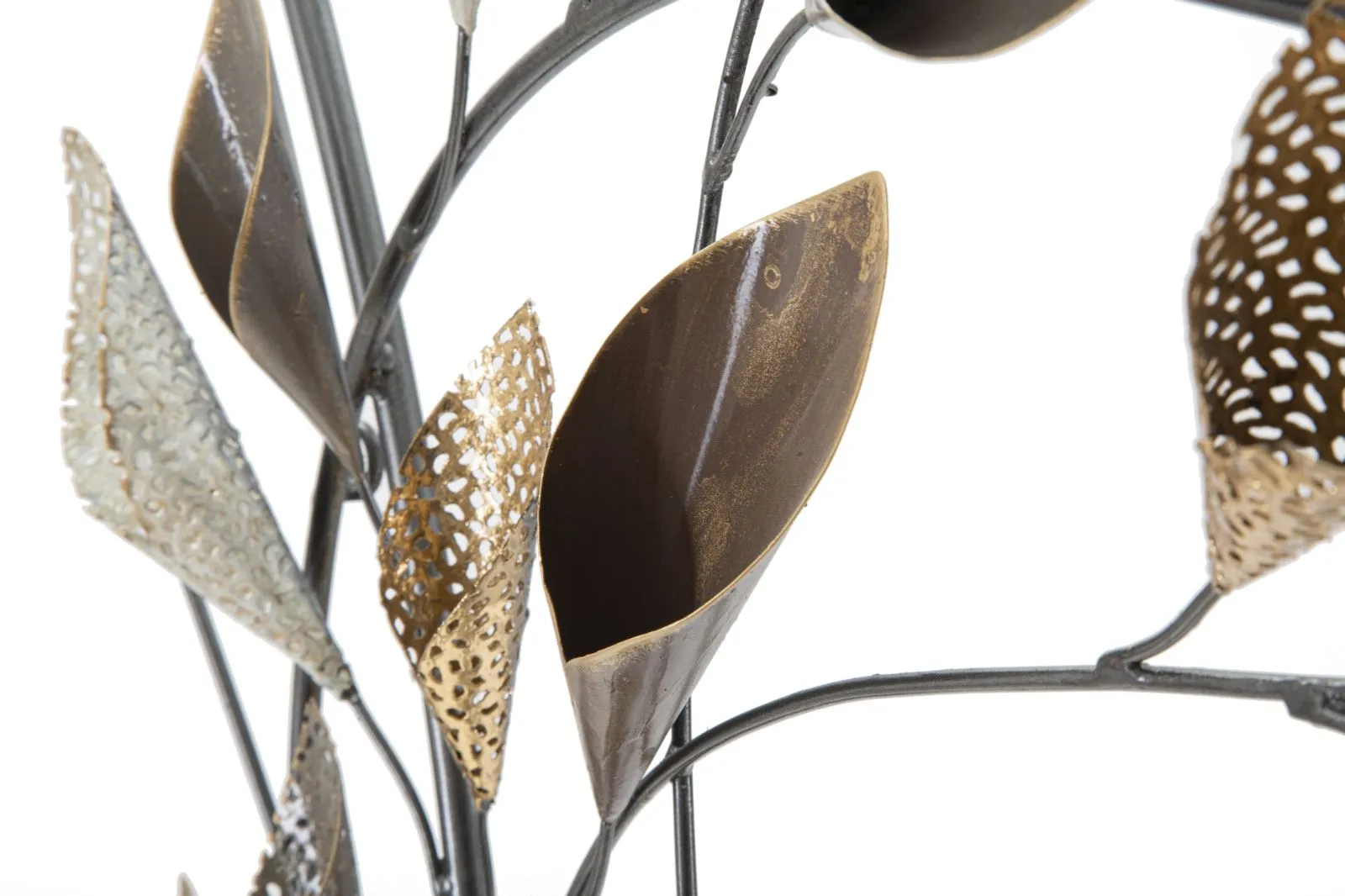 Metallic Floating Leaves Wall Decor