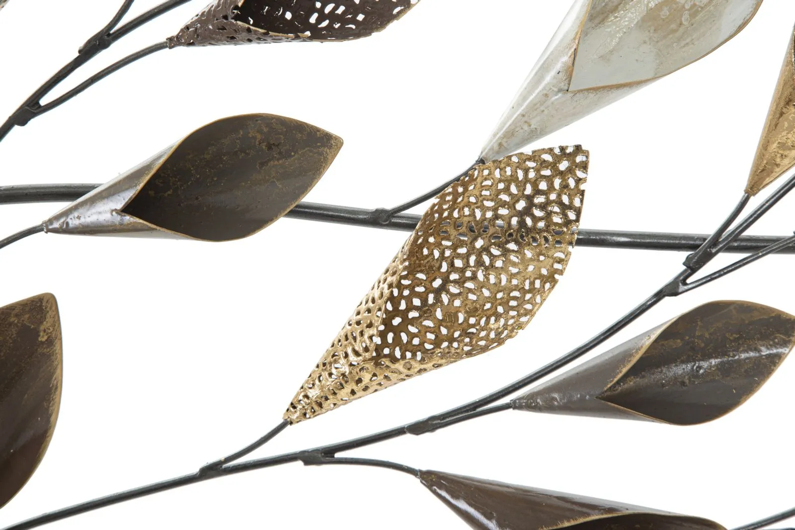 Metallic Floating Leaves Wall Decor