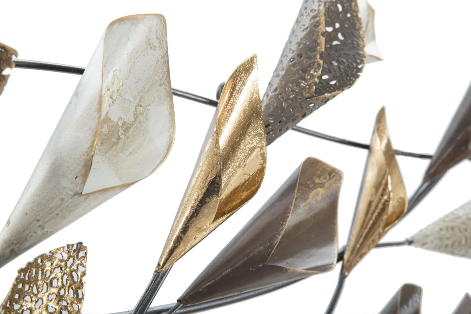 Metallic Floating Leaves Wall Decor