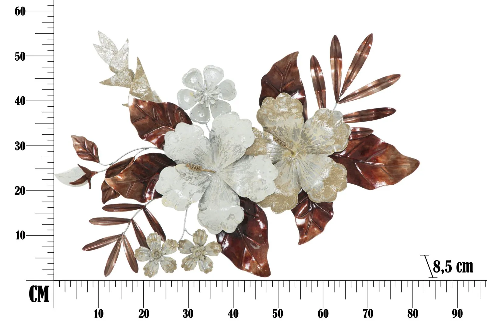 Metallic Flowers Modern Wall decor