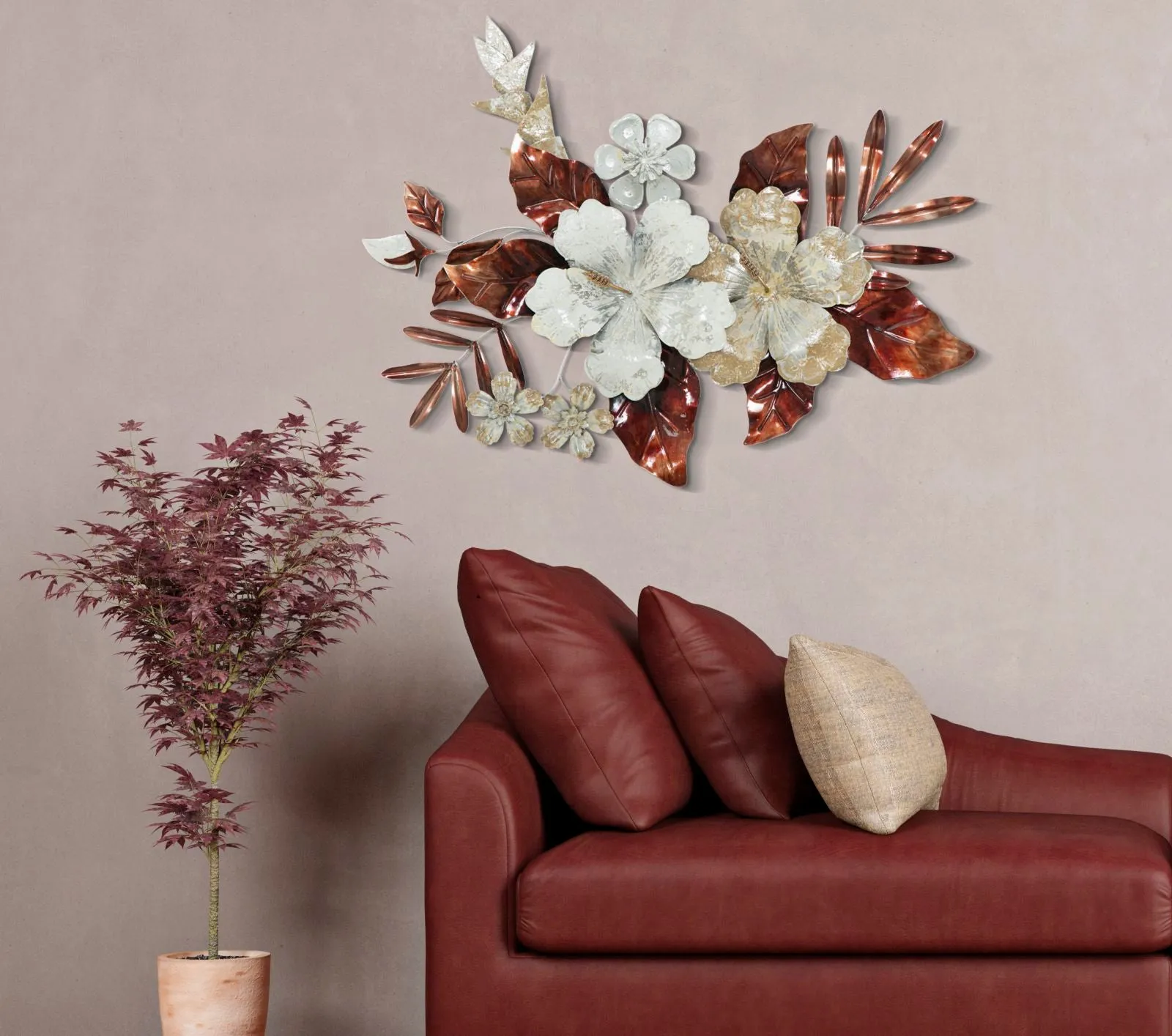 Metallic Flowers Modern Wall decor