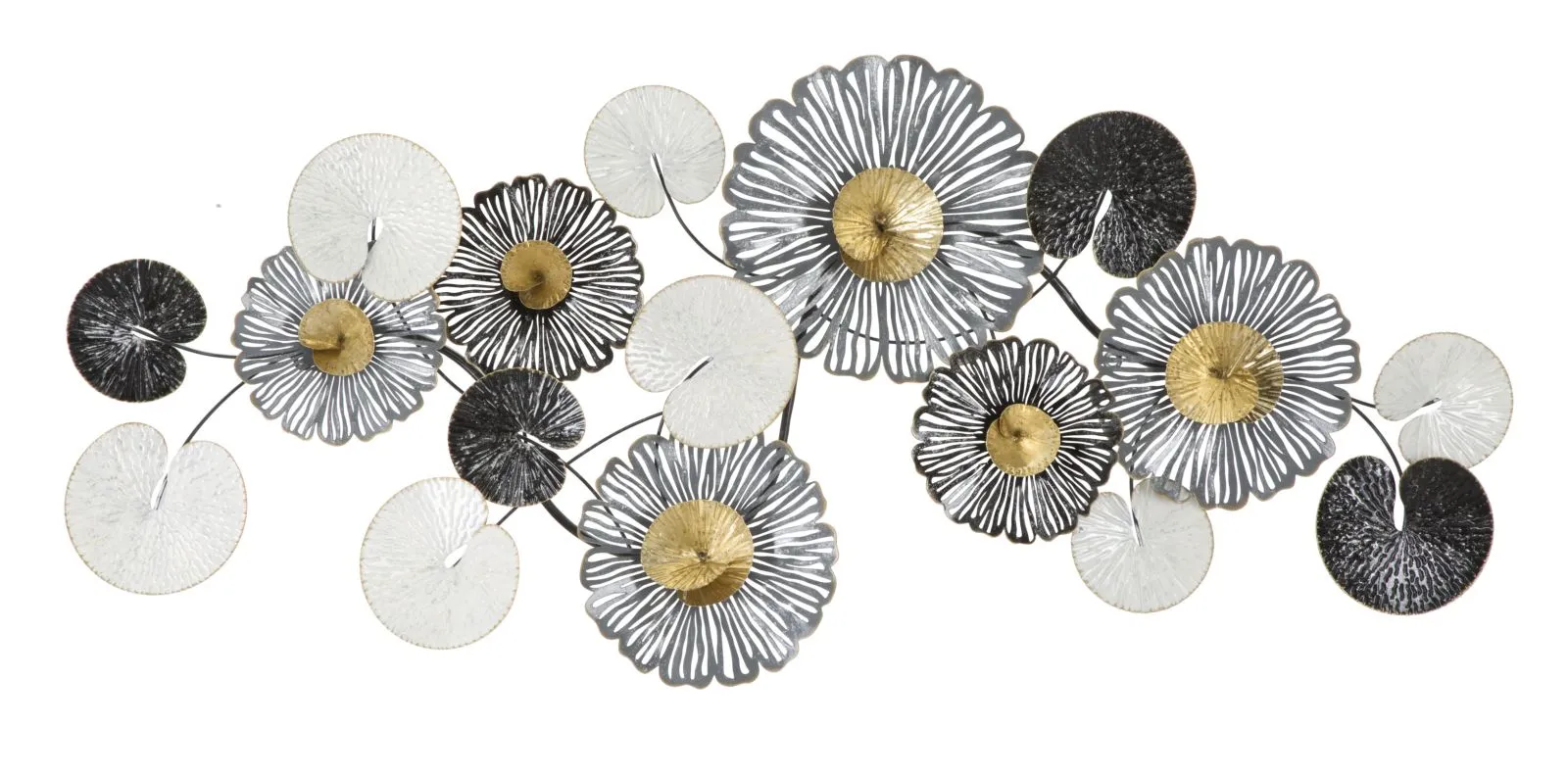 Metallic Flowers Wall Decor