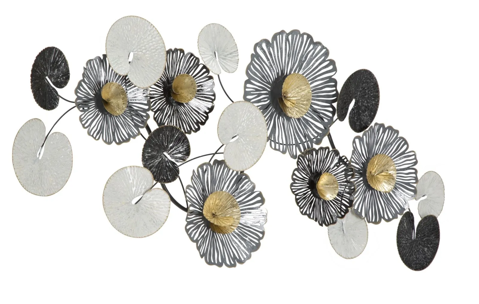 Metallic Flowers Wall Decor