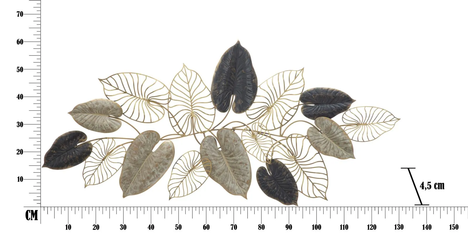 Metallic Leaf Bouquet Wall Decor