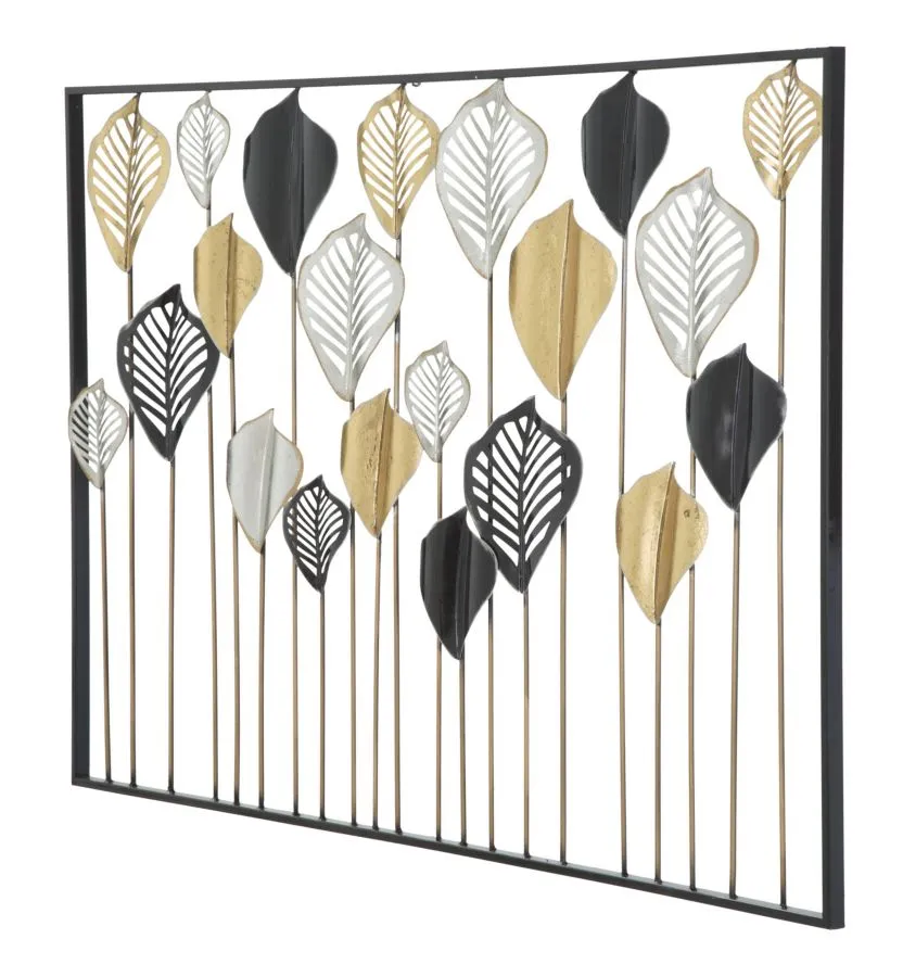 Metallic Leaf wall Decor in Frame