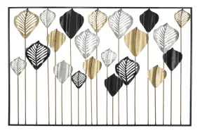 Metallic Leaf wall Decor in Frame