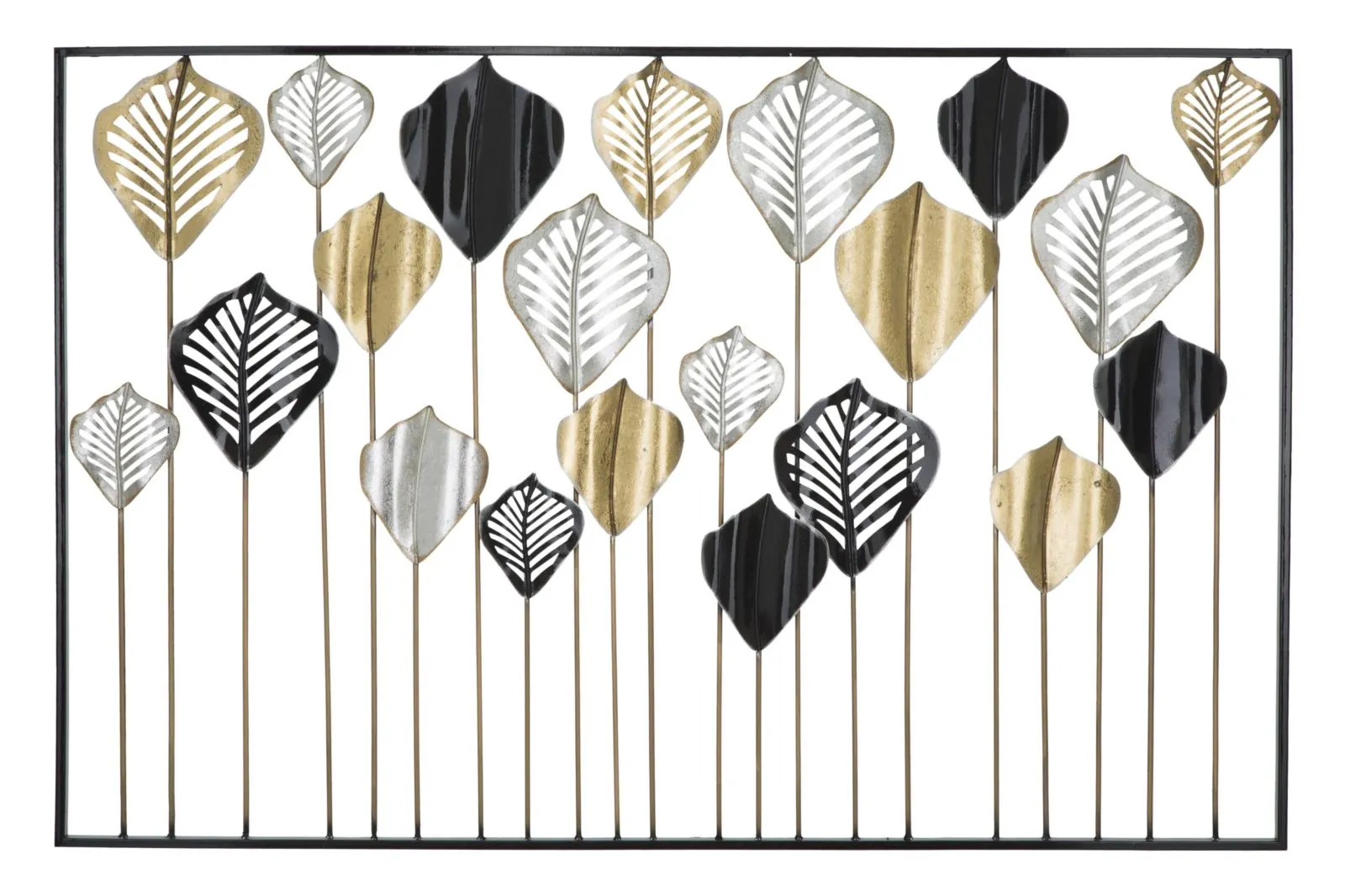 Metallic Leaf wall Decor in Frame