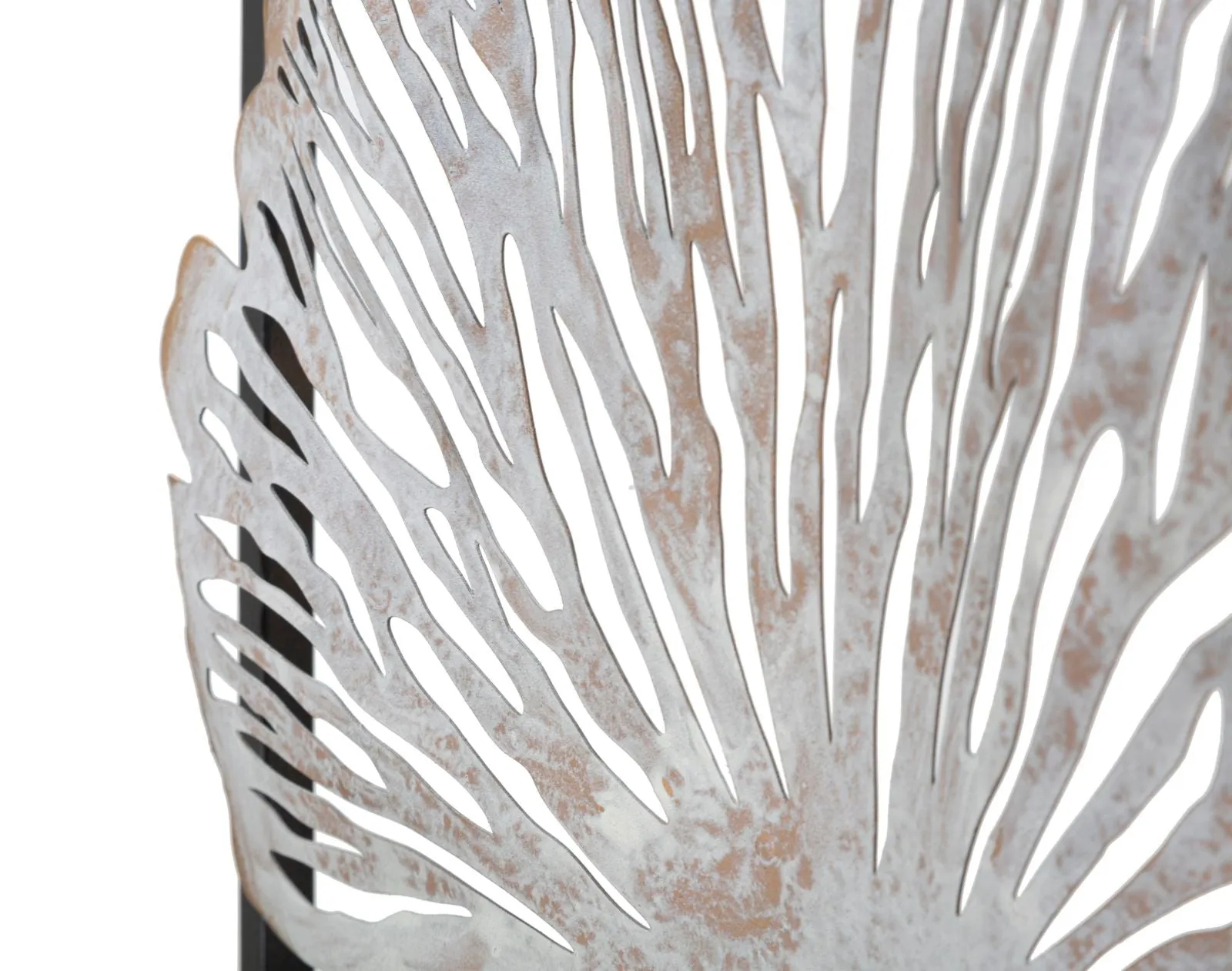 Metallic Leaves Bouquet in Square Frame Wall Decor