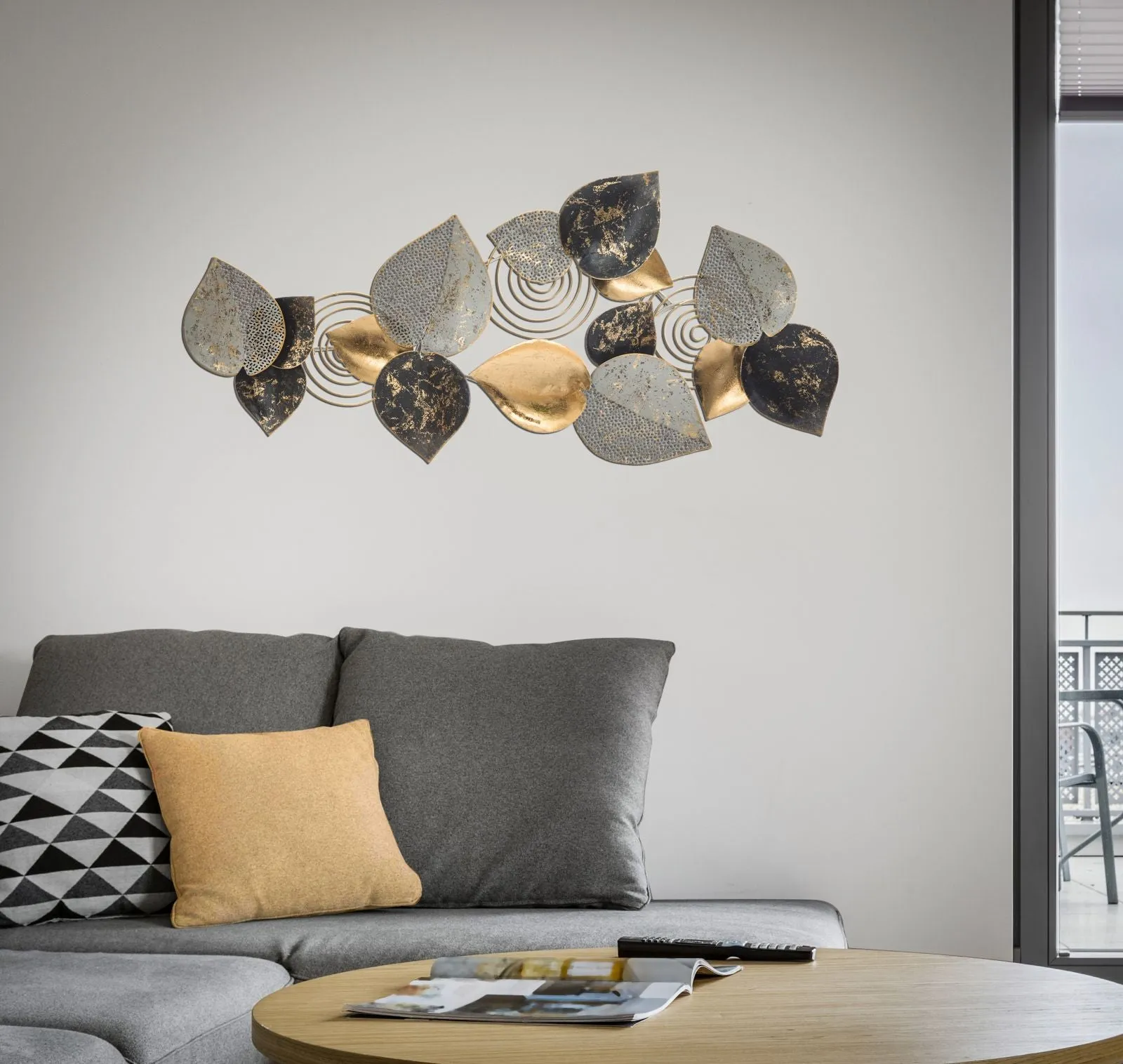 Metallic Leaves Wall Decor