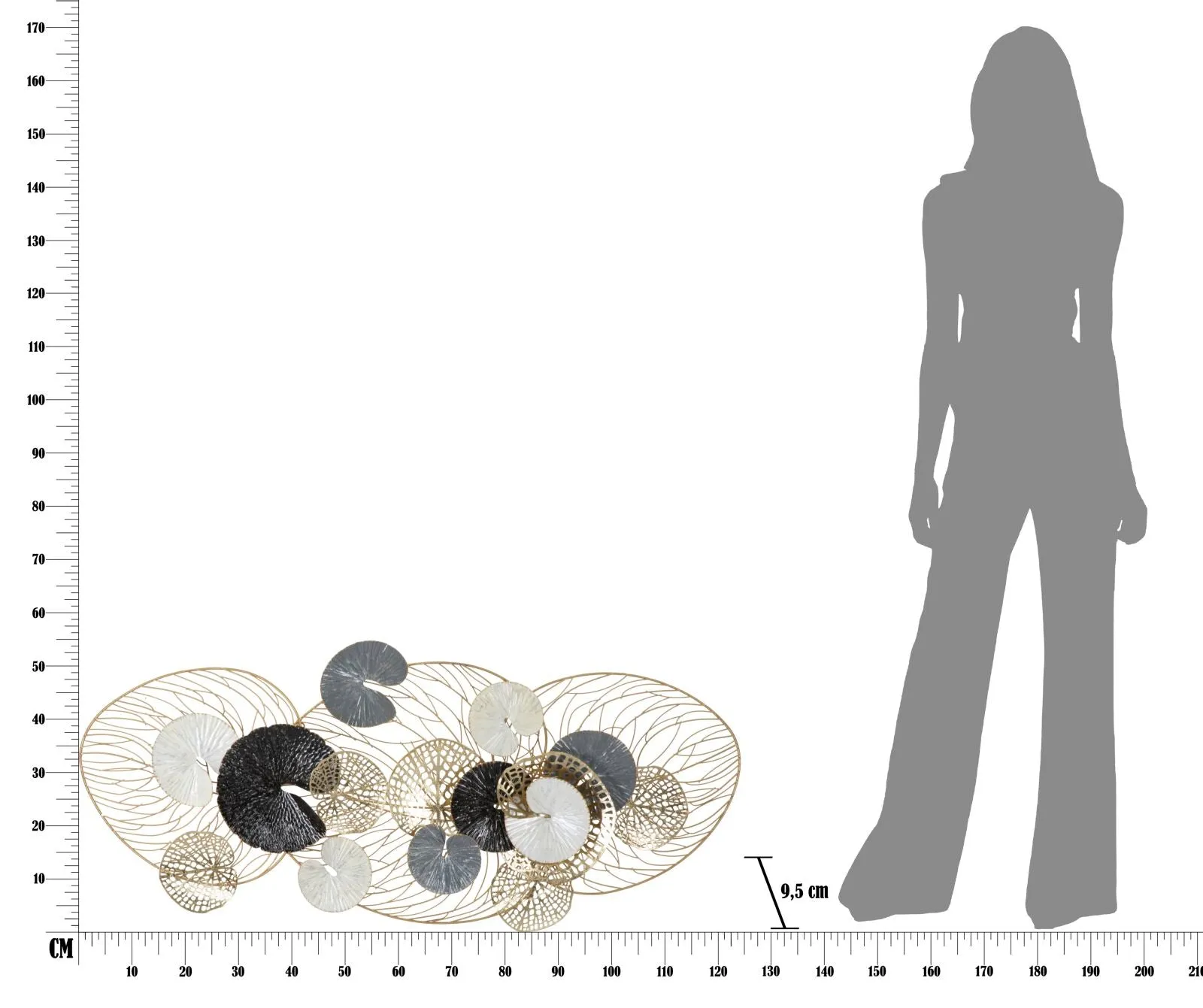 Metallic Levaes Wall decor