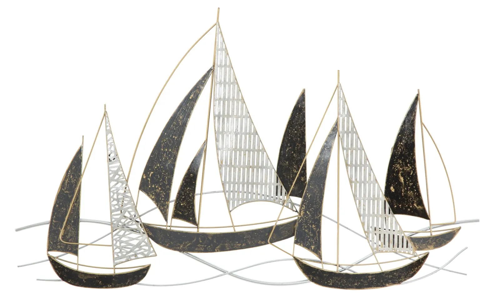 Metallic Sailing Boat Wall Decor
