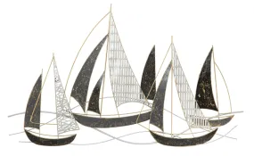 Metallic Sailing Boat Wall Decor