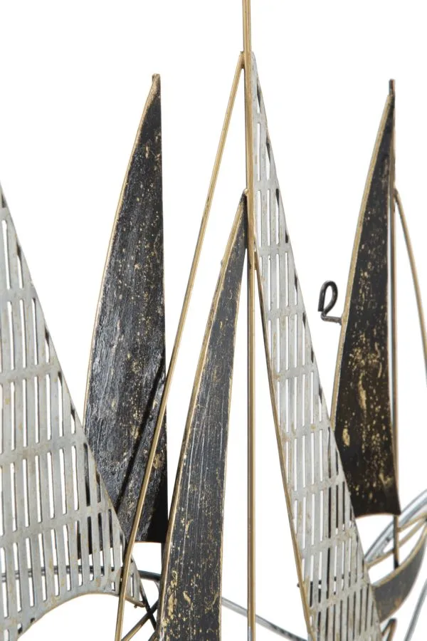 Metallic Sailing Boat Wall Decor