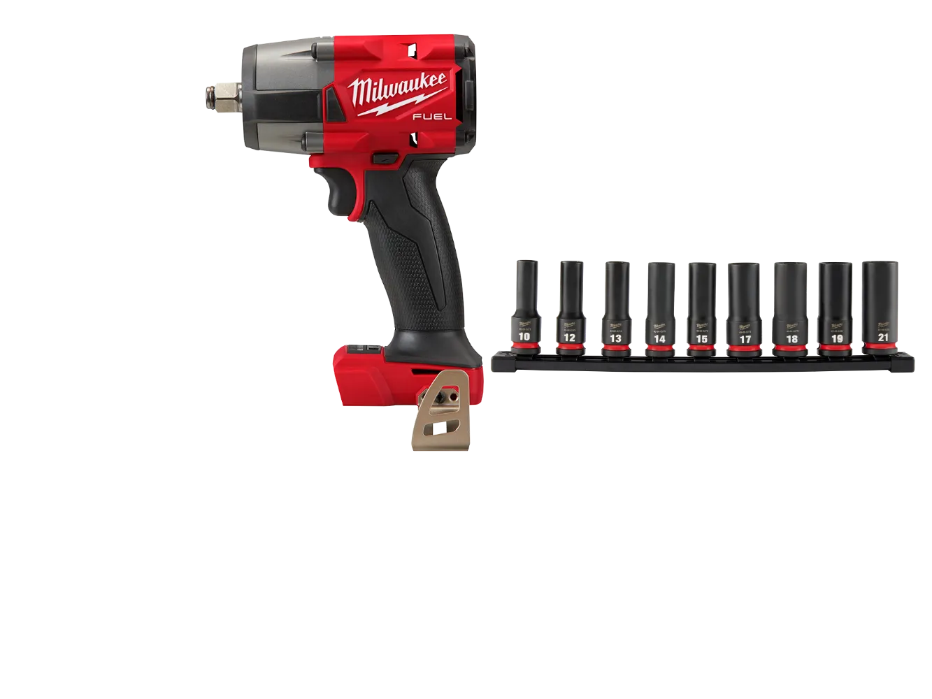 Milwaukee 2962-20MET M18 FUEL 18V 1/2" Mid-Torque Impact Wrench w/ Sockets