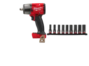 Milwaukee 2962-20MET M18 FUEL 18V 1/2" Mid-Torque Impact Wrench w/ Sockets