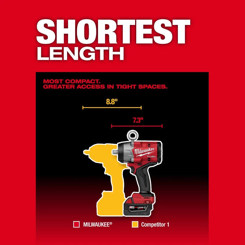 Milwaukee 2966-20 M18 FUEL 18V 1/2" High Torque Impact Wrench w/ Pin - Bare Tool
