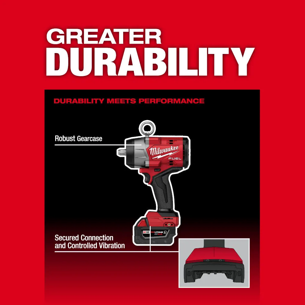 Milwaukee 2966-20 M18 FUEL 18V 1/2" High Torque Impact Wrench w/ Pin - Bare Tool