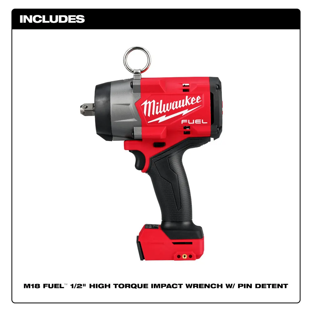 Milwaukee 2966-20 M18 FUEL 18V 1/2" High Torque Impact Wrench w/ Pin - Bare Tool