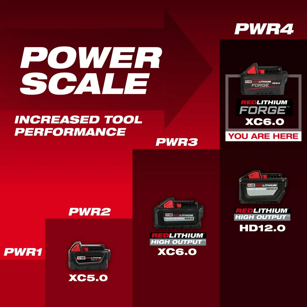 Milwaukee 2967-20F6 M18 FUEL 18V 1/2" Li-Ion Impact Wrench w/ 6AH Forge Battery