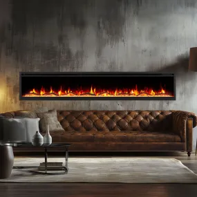 Nocturne 1500W 72 inch Built-in Recessed Electric Fireplace - Extra Slim