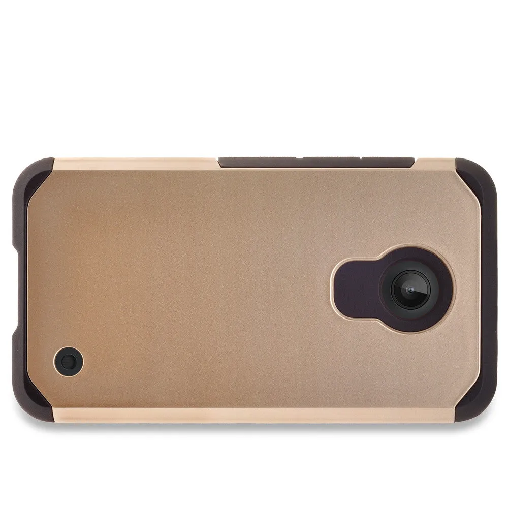 Nokia Lumia 635 Case, SlimHybrid Dual Layer Armor[Impact/Shock Resistant] Case for Nokia Lumia 635 - Gold/Black