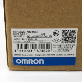 Omron 48VDC 240W 5A 3-Phase Panel Mount Power Supply S8VK-WB24048