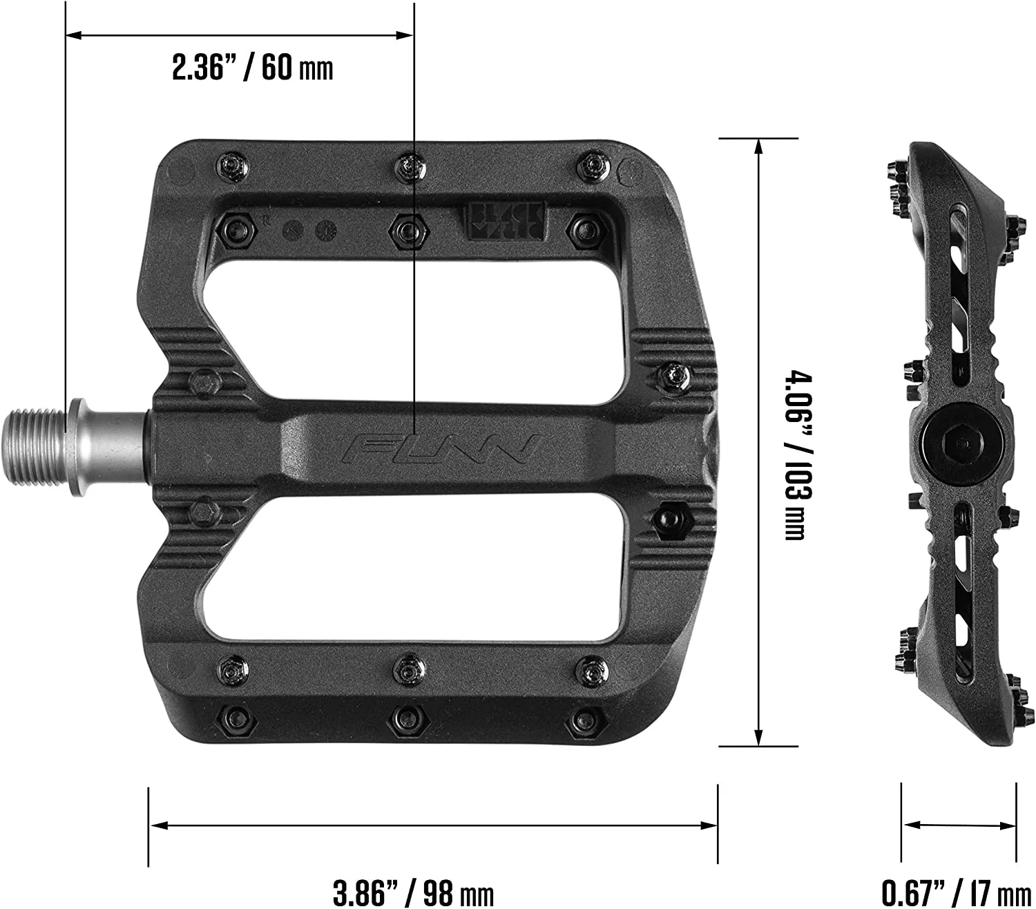 Pedals - Funn - Black Magic, 9/16-inch - Blade 2.0