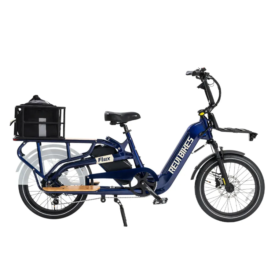 Revi Bikes Flux - Cargo Electric Bike - Top Speed 25mph - 750W