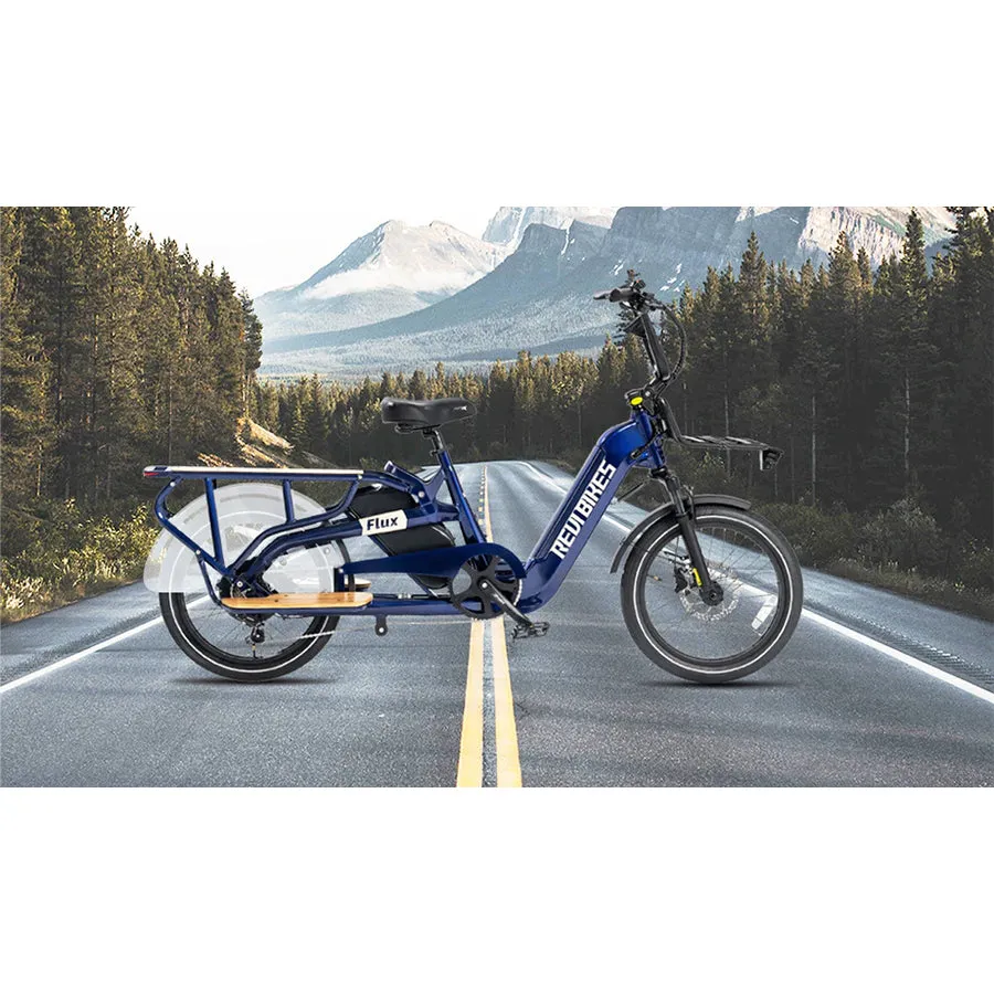 Revi Bikes Flux - Cargo Electric Bike - Top Speed 25mph - 750W