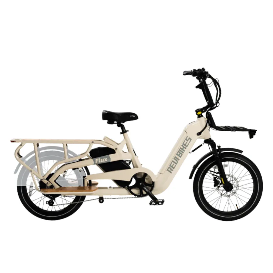 Revi Bikes Flux - Cargo Electric Bike - Top Speed 25mph - 750W