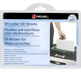 Rexel Shredder Oil Sheets Lubricating Pack 20